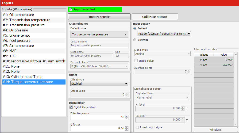 300 PSI Pressure Transducer