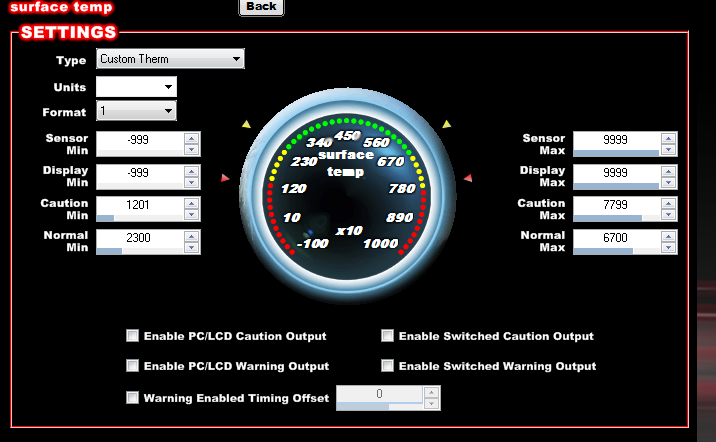 Surface temperature sensor Holley EFI scale 1