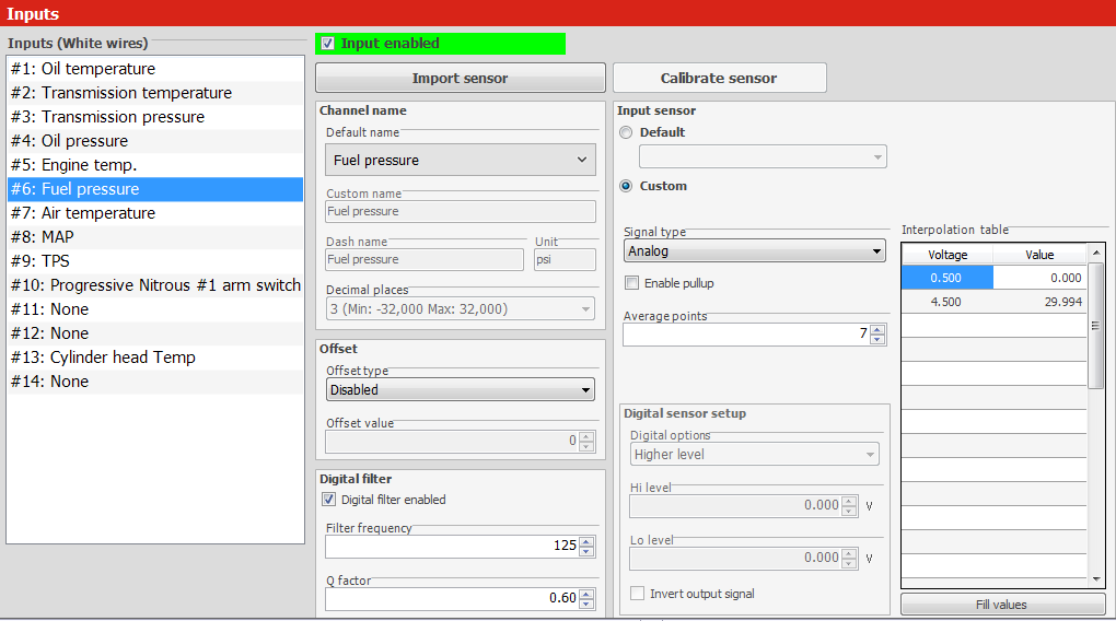 30 PSI Pressure Transducers