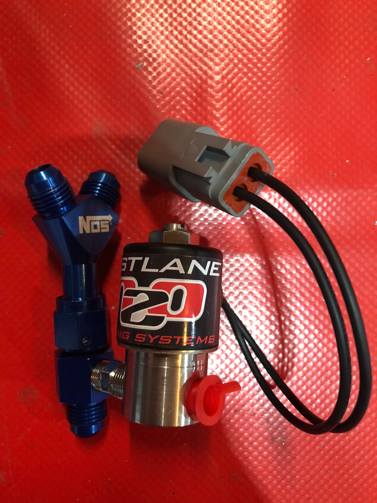 Nitrous solenoid with connector
