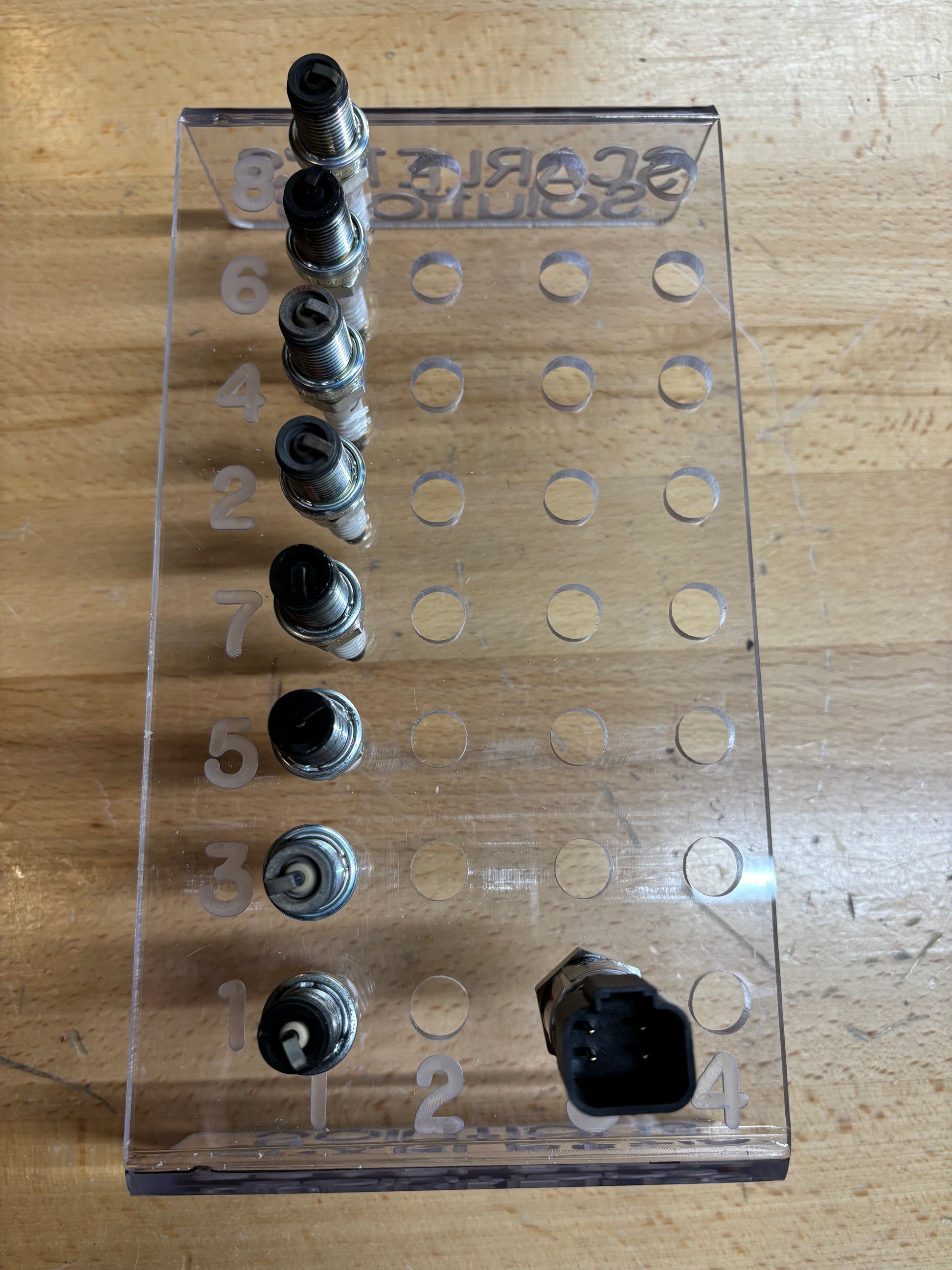 spark plug organizer
