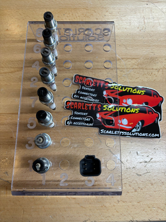 spark plug organization tray